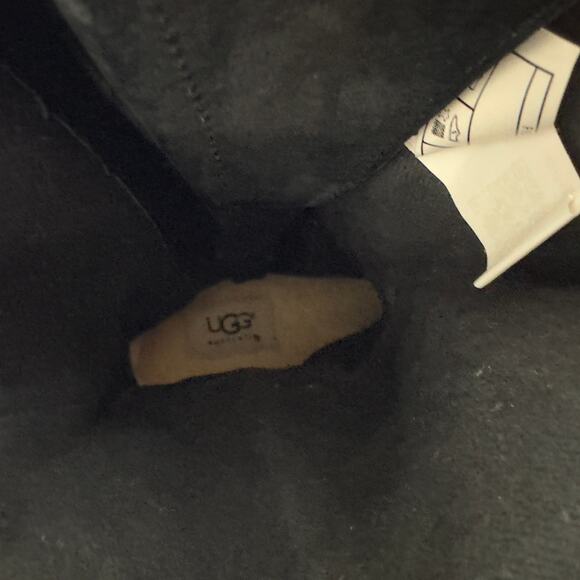 UGG Silva‎ black suede Moto boots W-6 - Picture 7 of 10